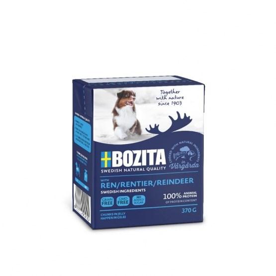 Hundefoder vådfoder BOZITA med rensdyr – 370 g billede