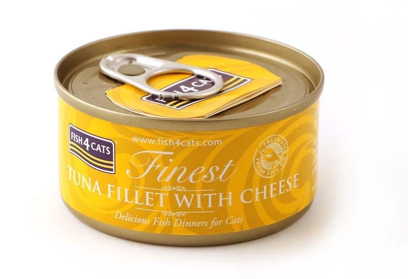 Vådfoder til kat – FISH4CATS Tunefilet med ost 70 g billede