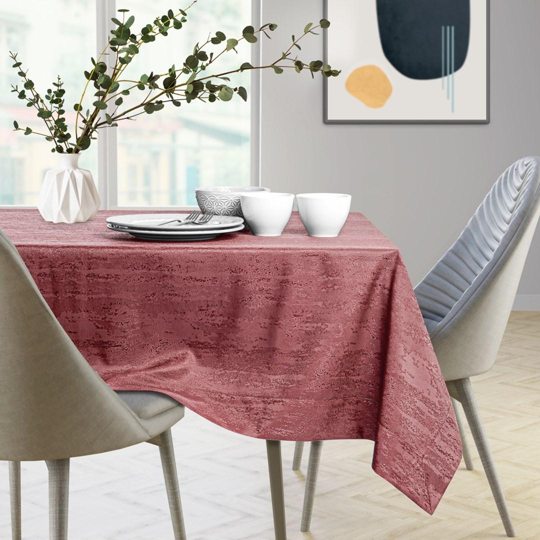 Dug lyserød 100x100 - AmeliaHome Vesta, præget moderne