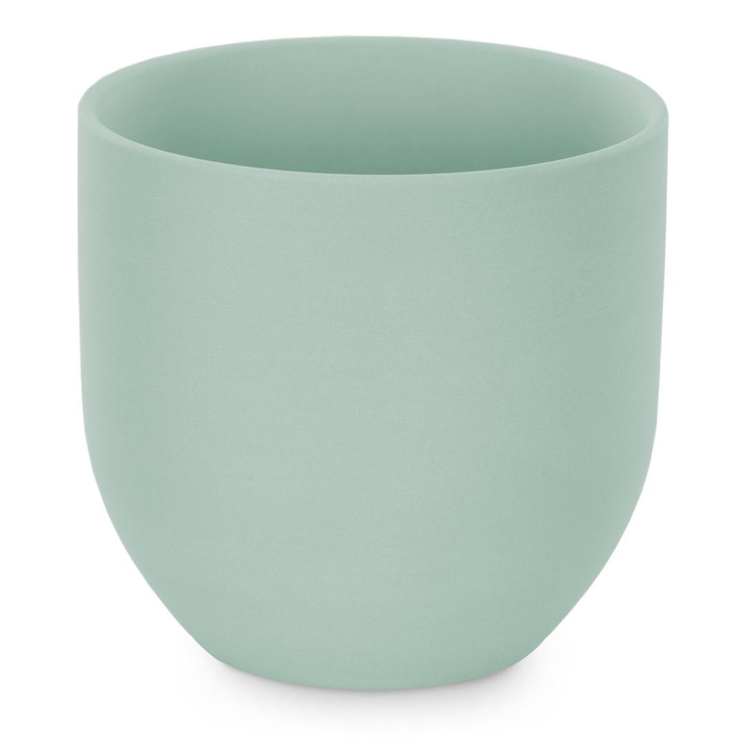 Opbevaringsboks - AmeliaHome Shire, havgrøn, keramik, 10 cm billede