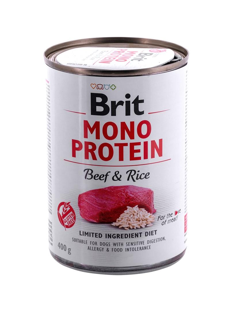 Hundefoder vådfoder Brit Mono Protein Beef & Rice 400 g billede