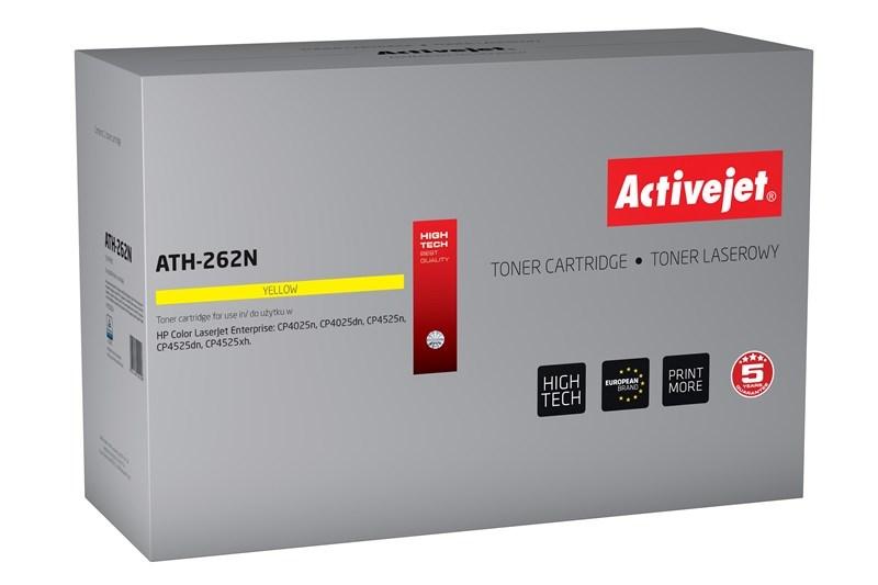 Tonerpatron gul – Activejet ATH-262N (kompatibel med HP CE262A, 11.000 sider) billede