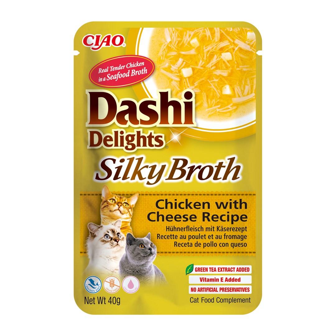 Kattesnack INABA Dashi Delights Silky Broth – Kylling med ost, 40 g billede
