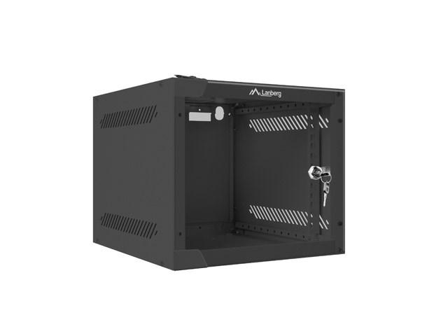 Vægmonteret rackskab 10" 4U - Lanberg, sort (28 × 31 cm) billede