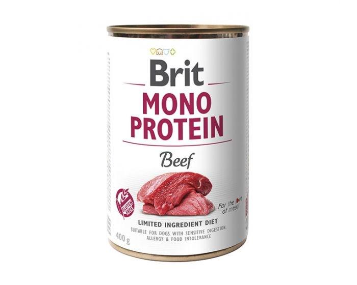 Hundefoder vådfoder Brit Mono Protein Okse – 400 g billede