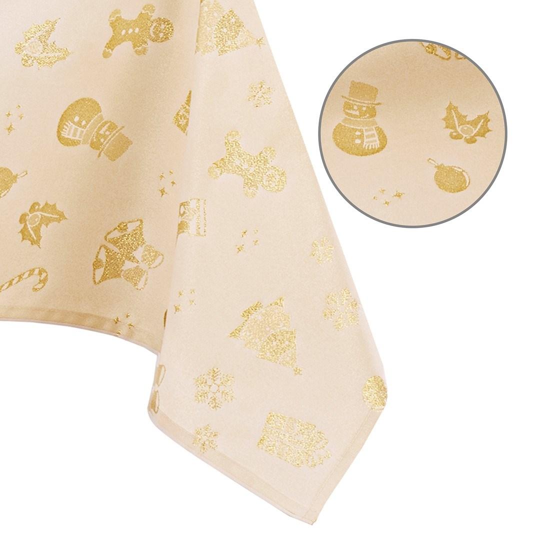 Juleløber AmeliaHome Christmas Story - gul/guld 30×100 cm billede