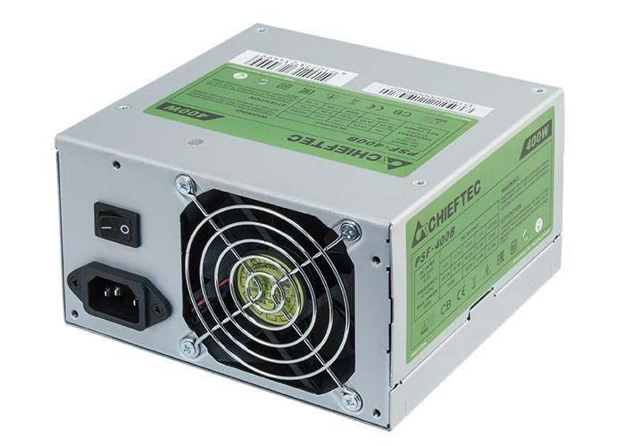 Strømforsyning ATX 400 W - Chieftec PSF-400B, 24-pin, metallic