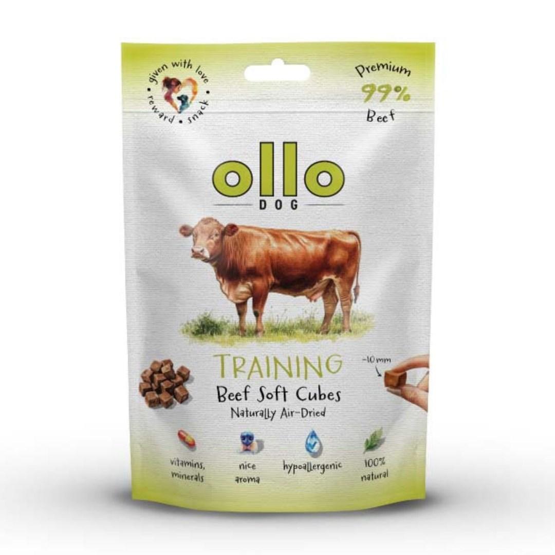 Hundegodbidder træning – OLLO Air Dried Beef Cubes 80 g billede