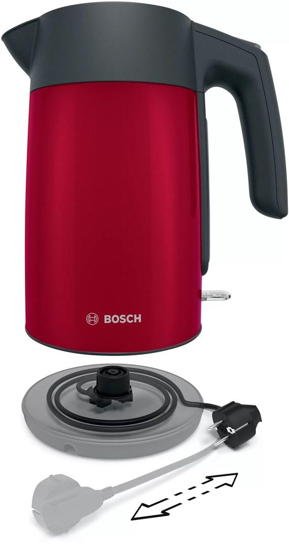 Elkedel Bosch TWK7L464 1,7 l - 2.400 W, rød billede