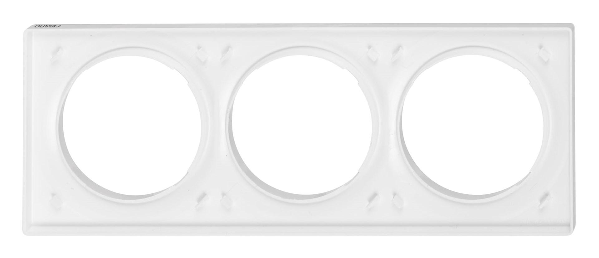 Vægplade til afbryder 3-dobbelt - FIBARO, hvid billede