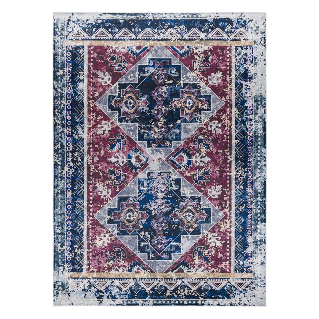 Gulvtæppe Hakano Arlen Oriental - marineblå/rød, vintage, 160x220 cm billede
