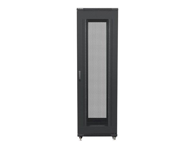 19" rackskab gulvmodel - Lanberg 42U, 80 × 100 cm, sort billede