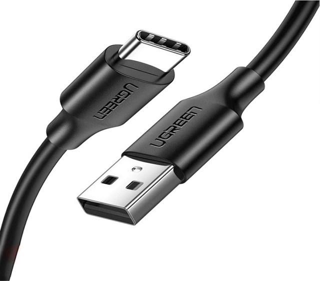 USB-C kabel 0,25 m – UGREEN USB-A til USB-C 3A (sort) billede