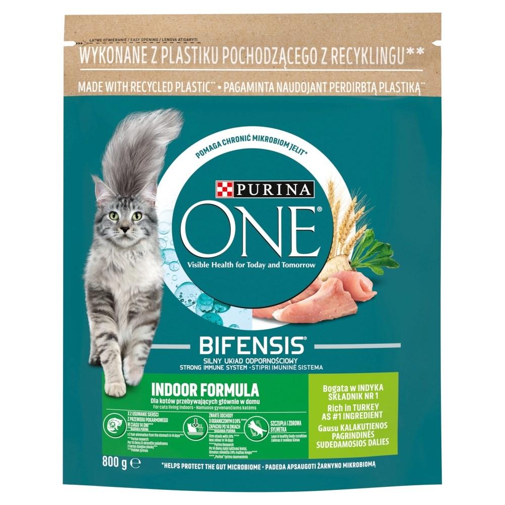 Kattemad tørfoder Purina One Bifensis Indoor Adult – 800 g kalkun billede