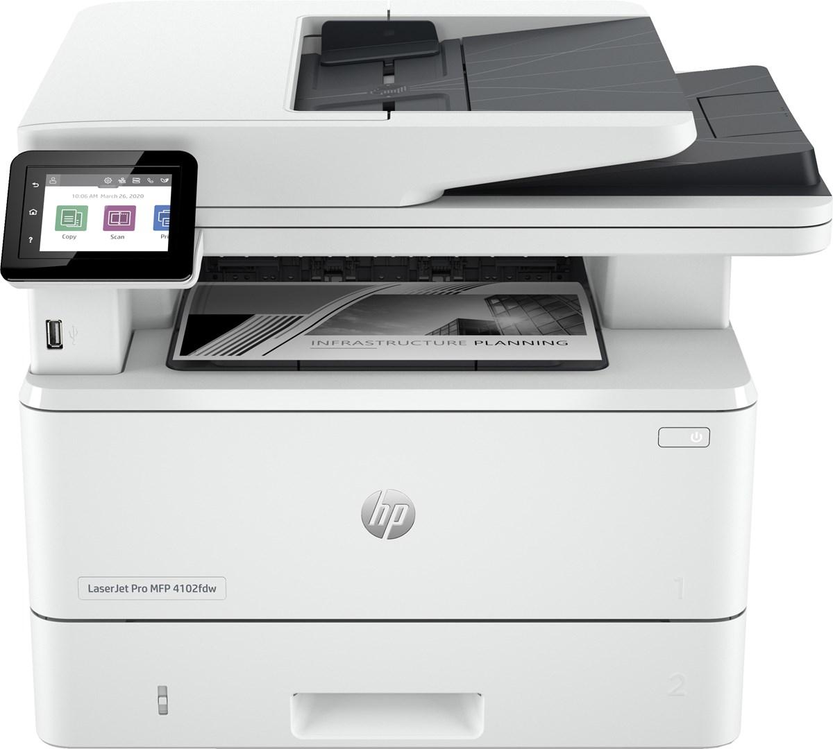 Laserprinter HP LaserJet Pro MFP 4102fdw A4 - 1200 × 1200 dpi, 40 s./min., Wi‑Fi