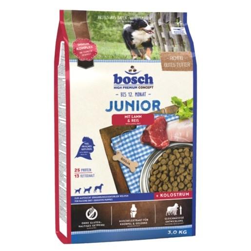 Hundefoder Bosch Junior med lam & ris – 3 kg billede