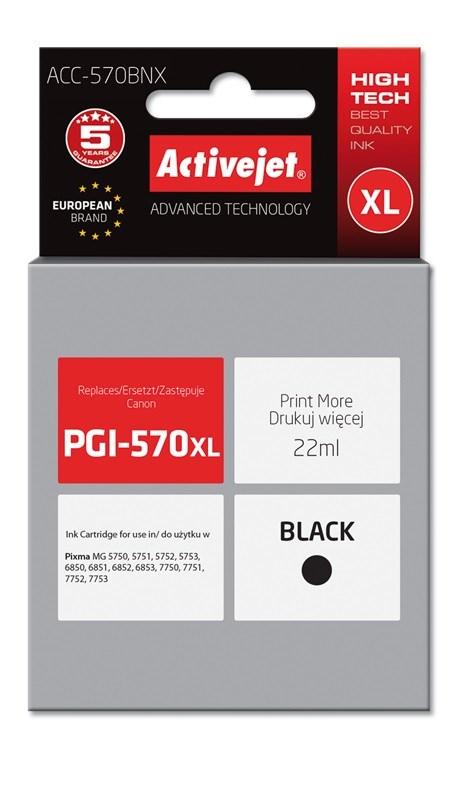 Blækpatron til Canon – Activejet ACC-570BNX PGI-570XL, sort, 22 ml billede