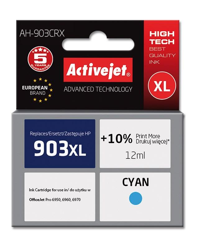 Blækpatron Activejet 903XL cyan – kompatibel til HP, 12 ml (Premium) billede