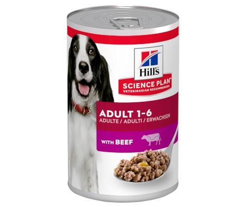 Hundefoder vådfoder Hill's Science Plan Adult oksekød – 370 g billede