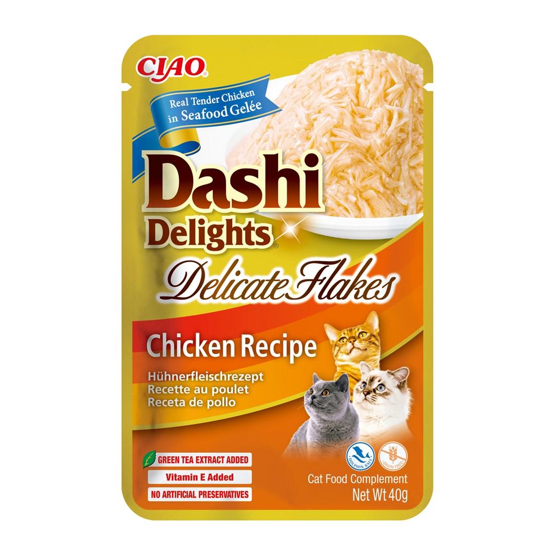 Kattesnack INABA Dashi Delights Delicate Flakes – Kylling 40 g billede