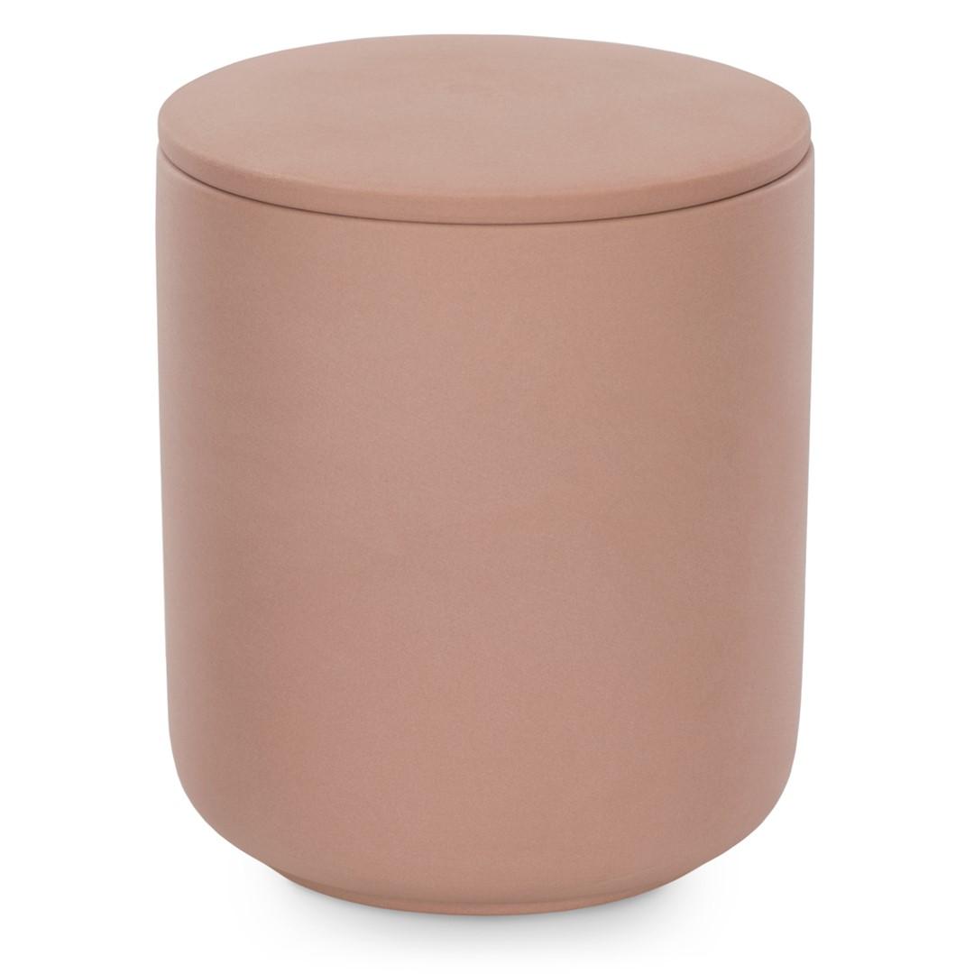 Makeup organizer med låg - AmeliaHome Brumby, pudderlyserød keramik billede