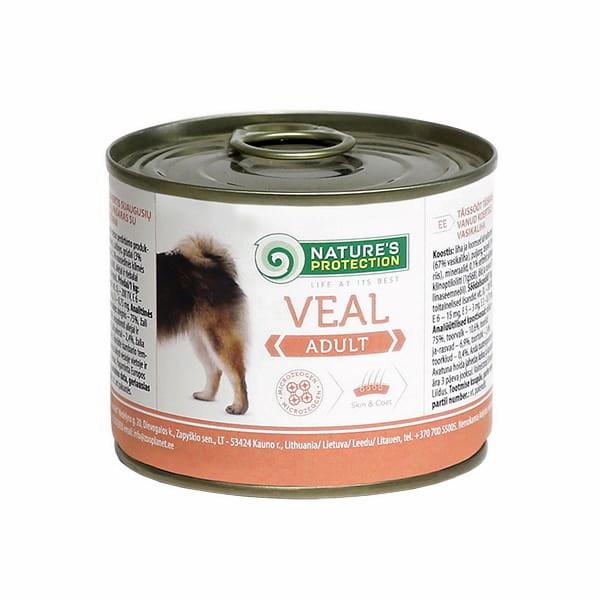Vådfoder til hund – NATURE'S PROTECTION Adult Kalv, 200 g billede
