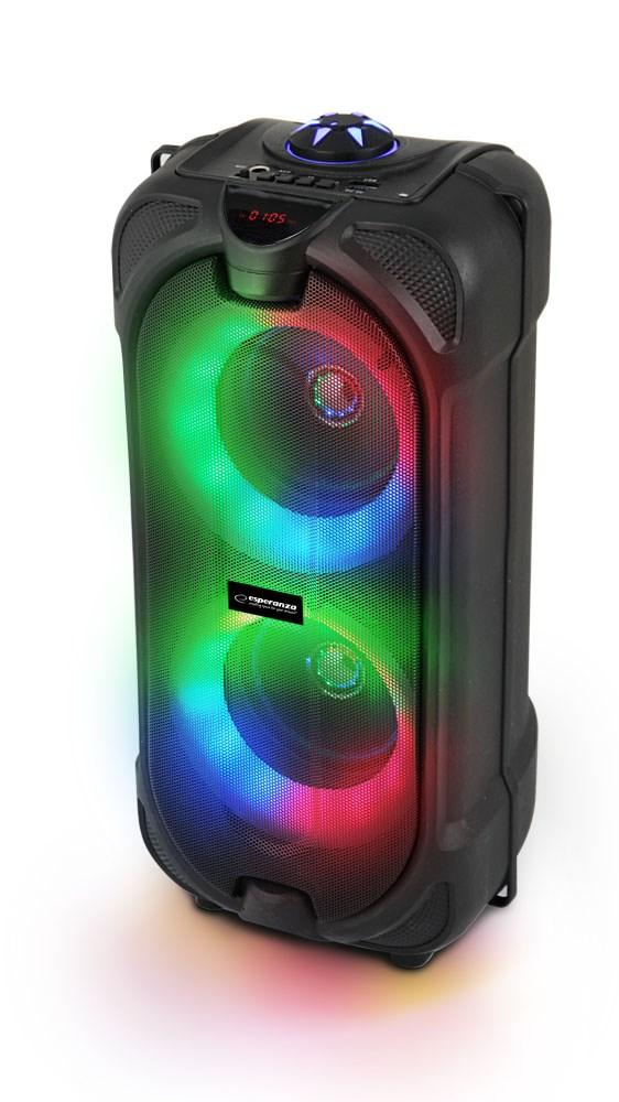 Bluetooth-højtaler Esperanza EP157 med FM og LED RGB – 10 W, sort billede