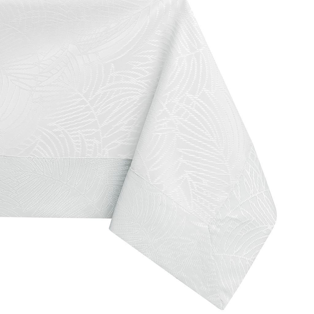 Bordløber AmeliaHome Gaia - hvid, præget plantemønster, 40×120 cm billede