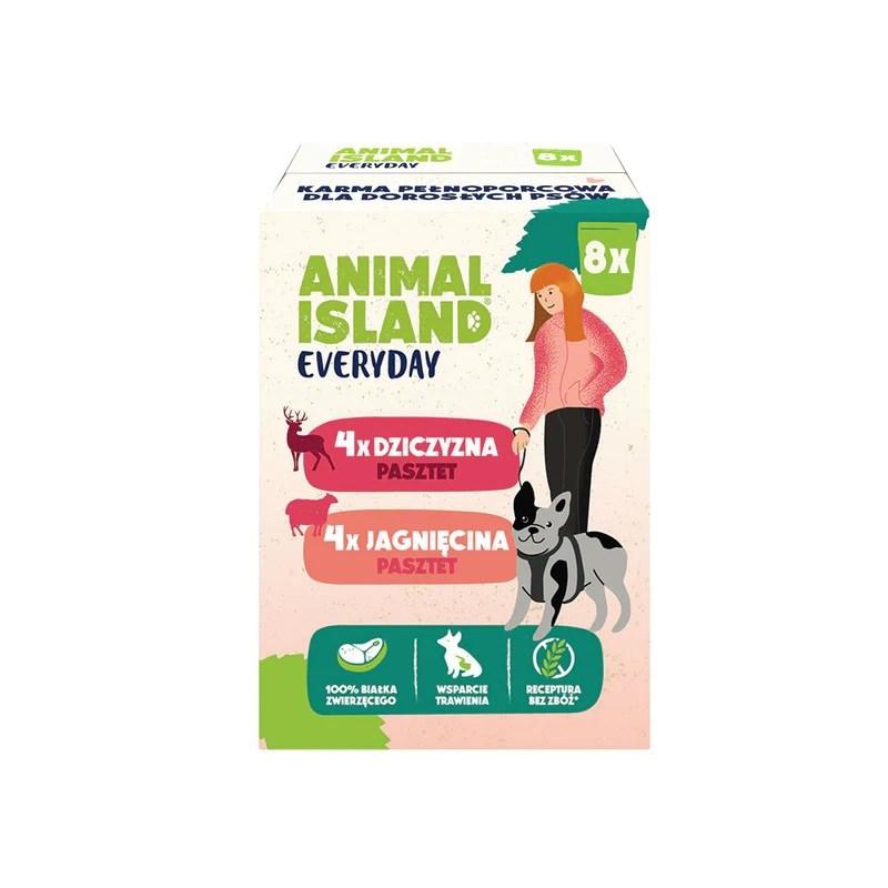 Hundefoder vådfoder ANIMAL ISLAND Everyday vildt & lam – 8×150 g billede