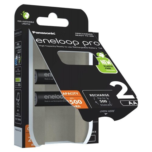 AA genopladelige batterier Panasonic Eneloop Pro 2500 mAh - 2 stk