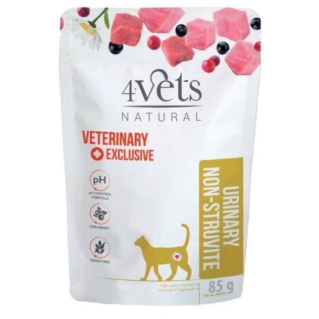 Vådfoder til kat – 4Vets Natural Urinary Non-struvite, kalkun, 85 g billede