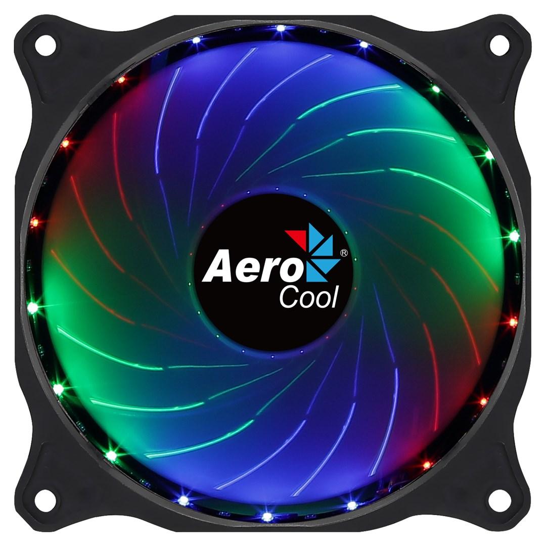 PC blæser 120 mm - Aerocool COSMO12 FRGB, Molex, sort