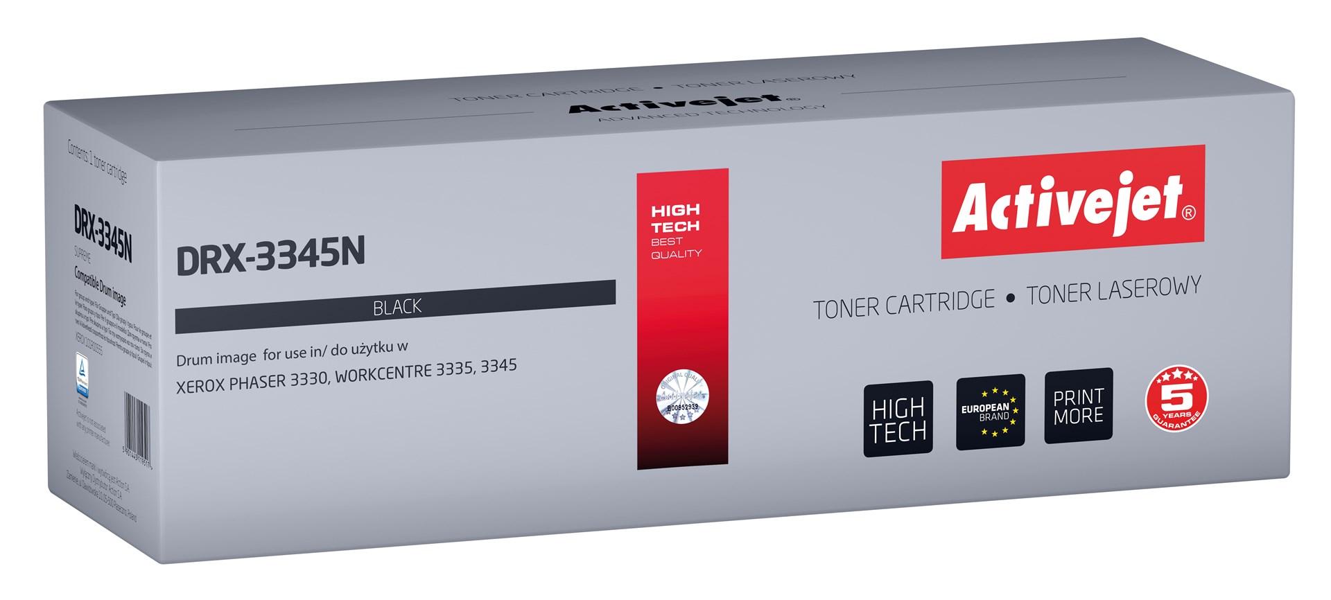 Tromleenhed til laserprinter - Activejet DRX-3345N, sort, 30.000 sider (erstatning for Xerox 101R00555) billede