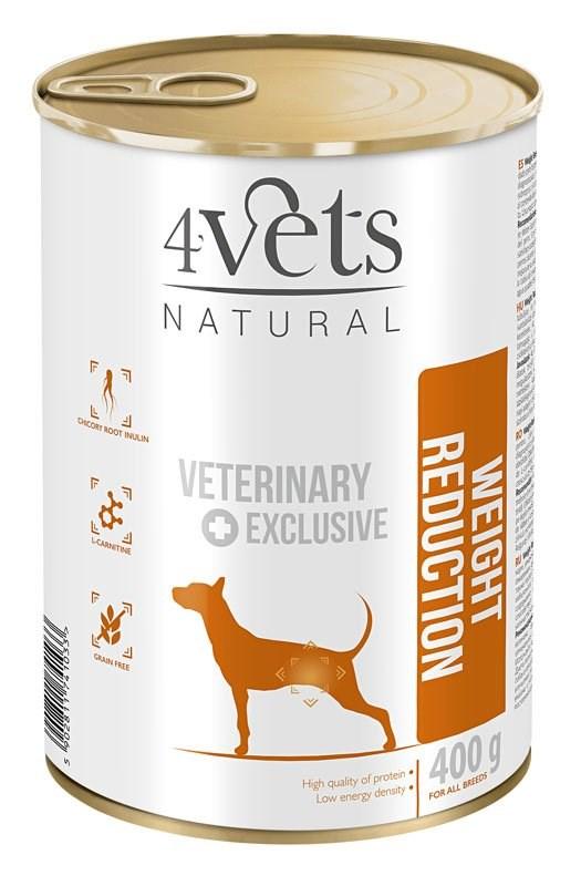 Hundefoder vådfoder – 4Vets Natural Weight Reduction 400 g billede