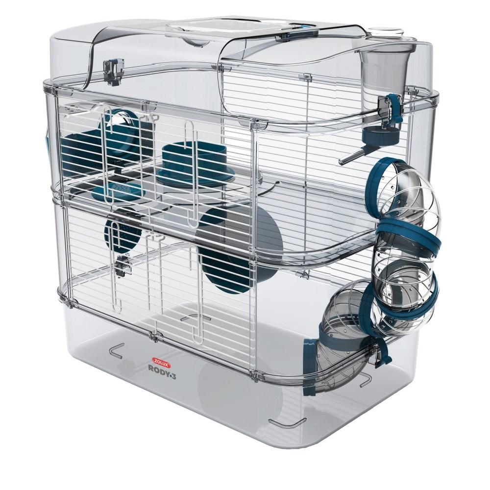 Hamsterbur ZOLUX Rody3 Duo - blå gnaverbur billede