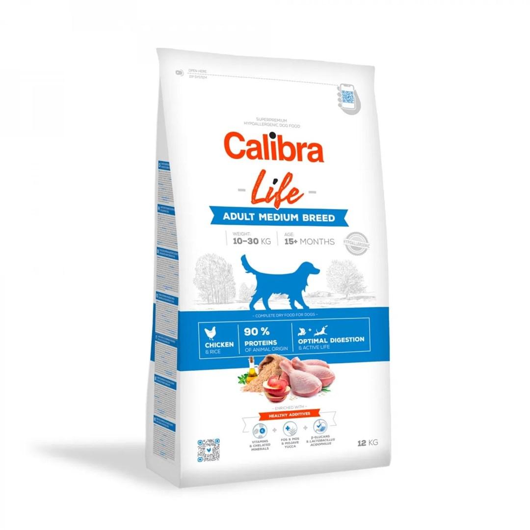 Hundefoder tørfoder Calibra Life Adult Medium kylling 12 kg billede