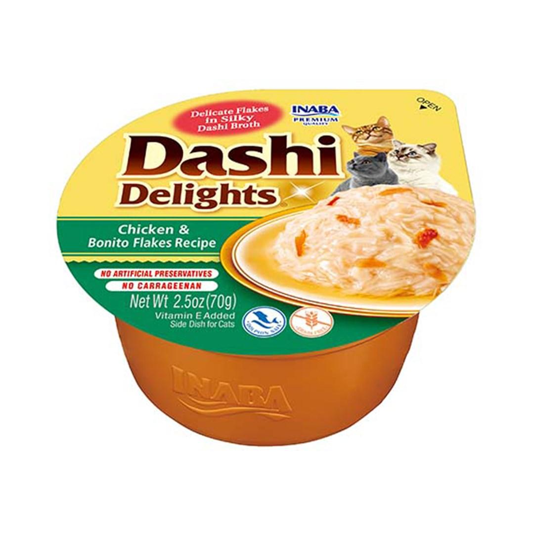 Kattesnacks INABA Dashi Delights – Kylling med bonito-flager i bouillon 70 g billede