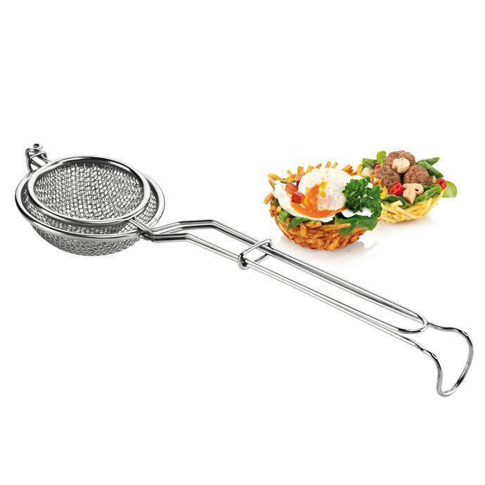 Friturekurv med tang Tescoma Delicia - sølv, stål billede