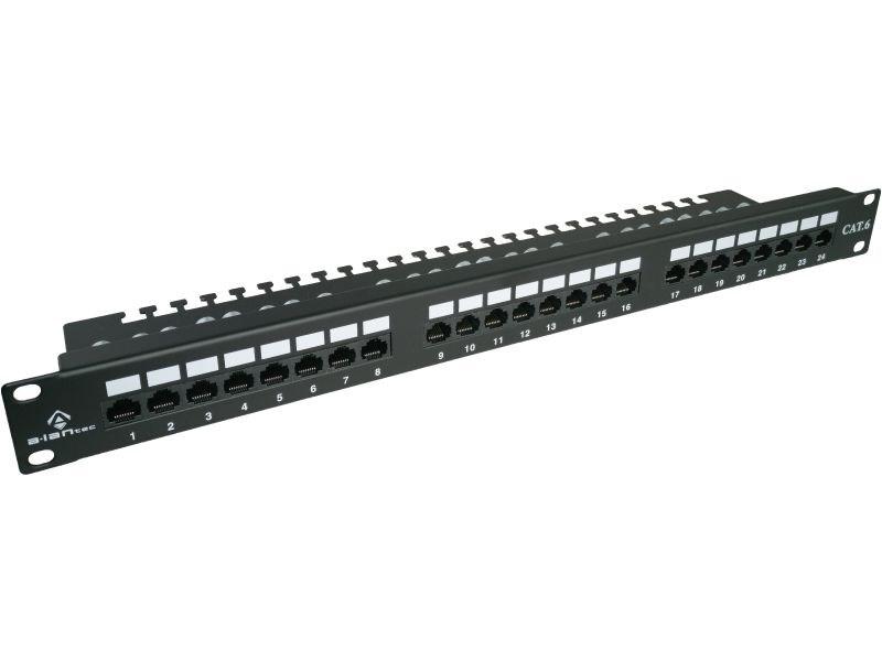 Patchpanel Cat6 24-port 1U 19" – Alantec billede