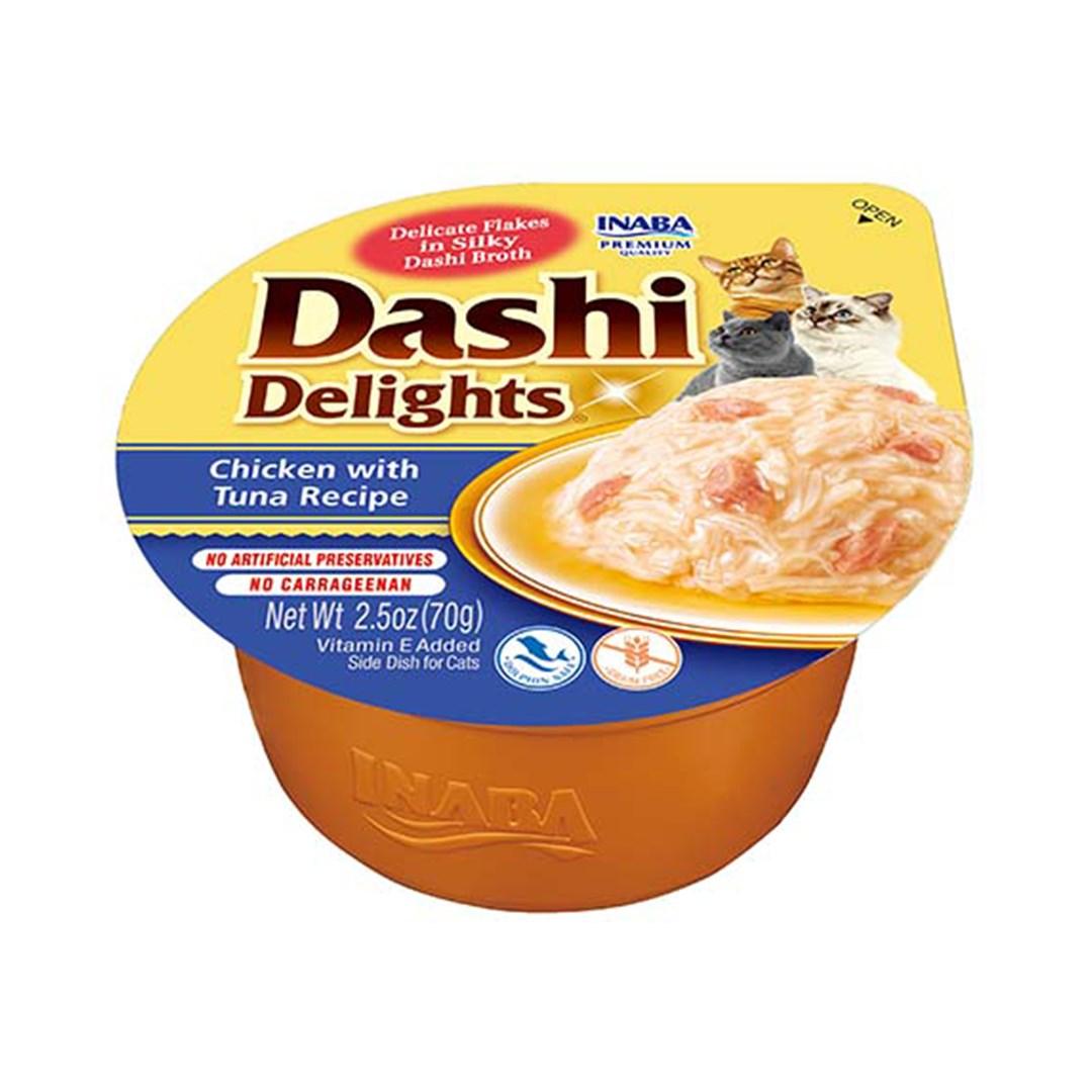 Kattesnack INABA Dashi Delights – kylling med tun i bouillon, 70 g billede