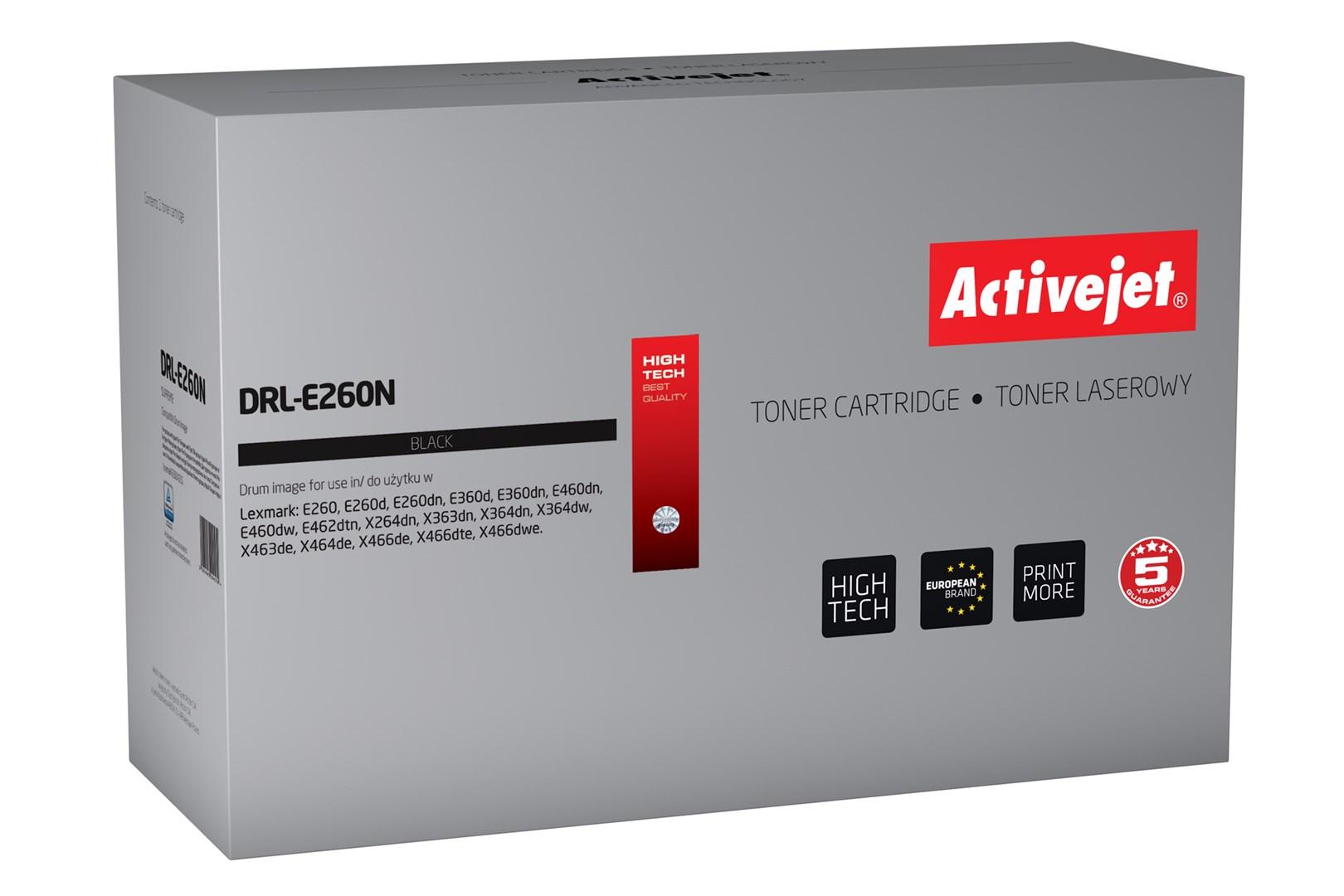 OPC-tromle Activejet DRL-E260N - kompatibel til Lexmark, sort, 30.000 sider billede