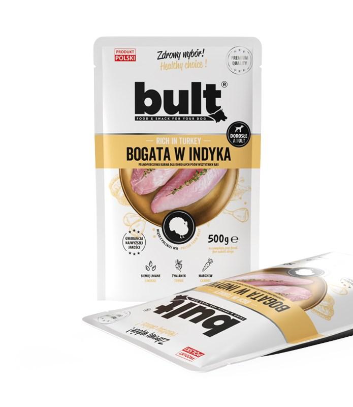 Hundefoder vådfoder med kalkun – bult – 500 g billede