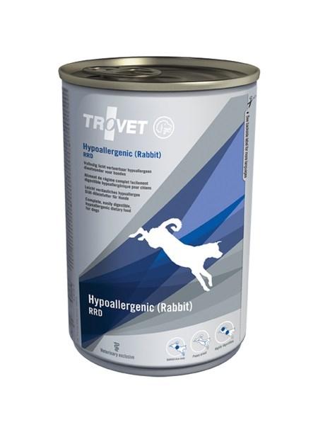 Hundefoder vådfoder TROVET Hypoallergenic RRD – kanin, 400 g billede