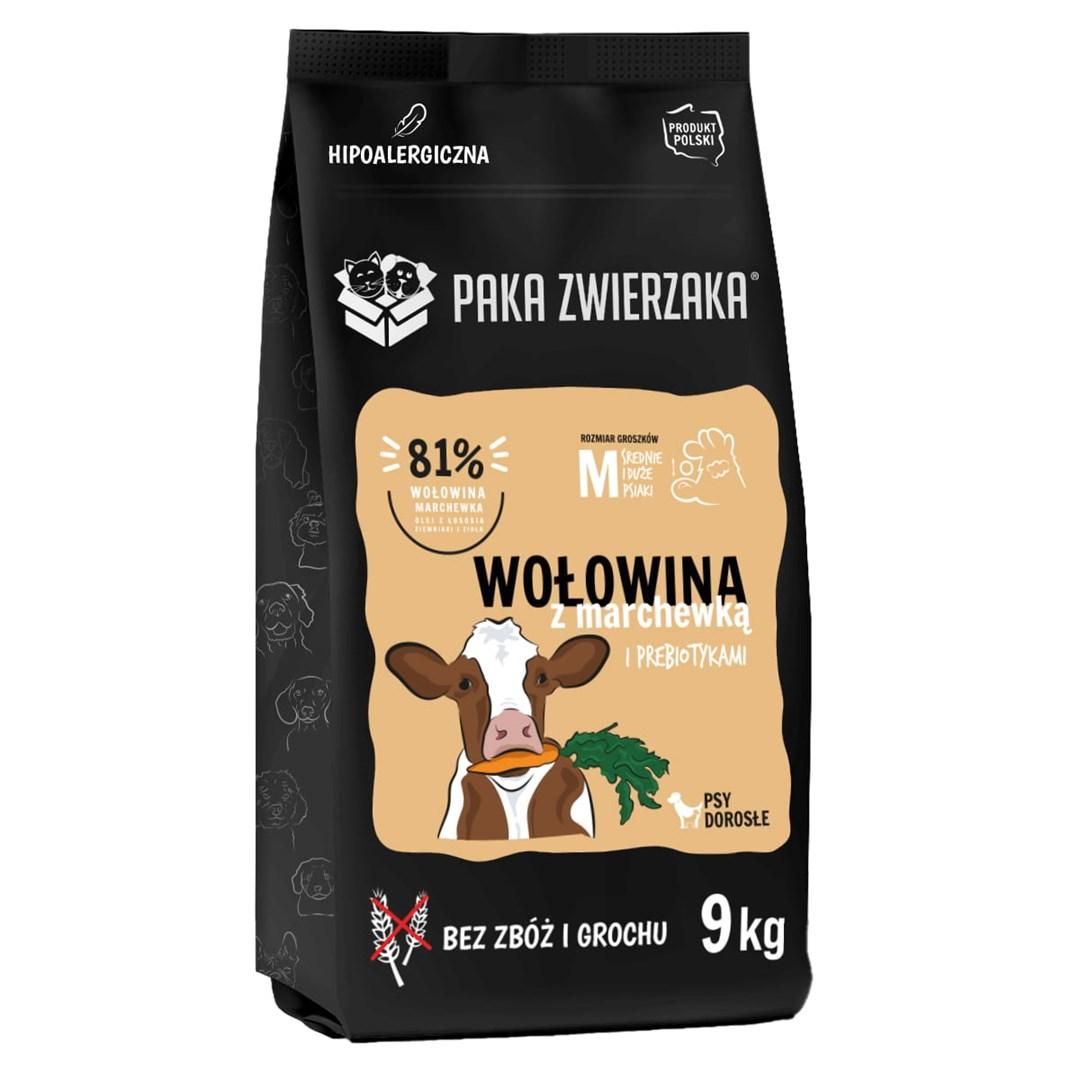 Hundefoder tør - PAKA ZWIERZAKA oksekød med gulerod M, 9 kg billede