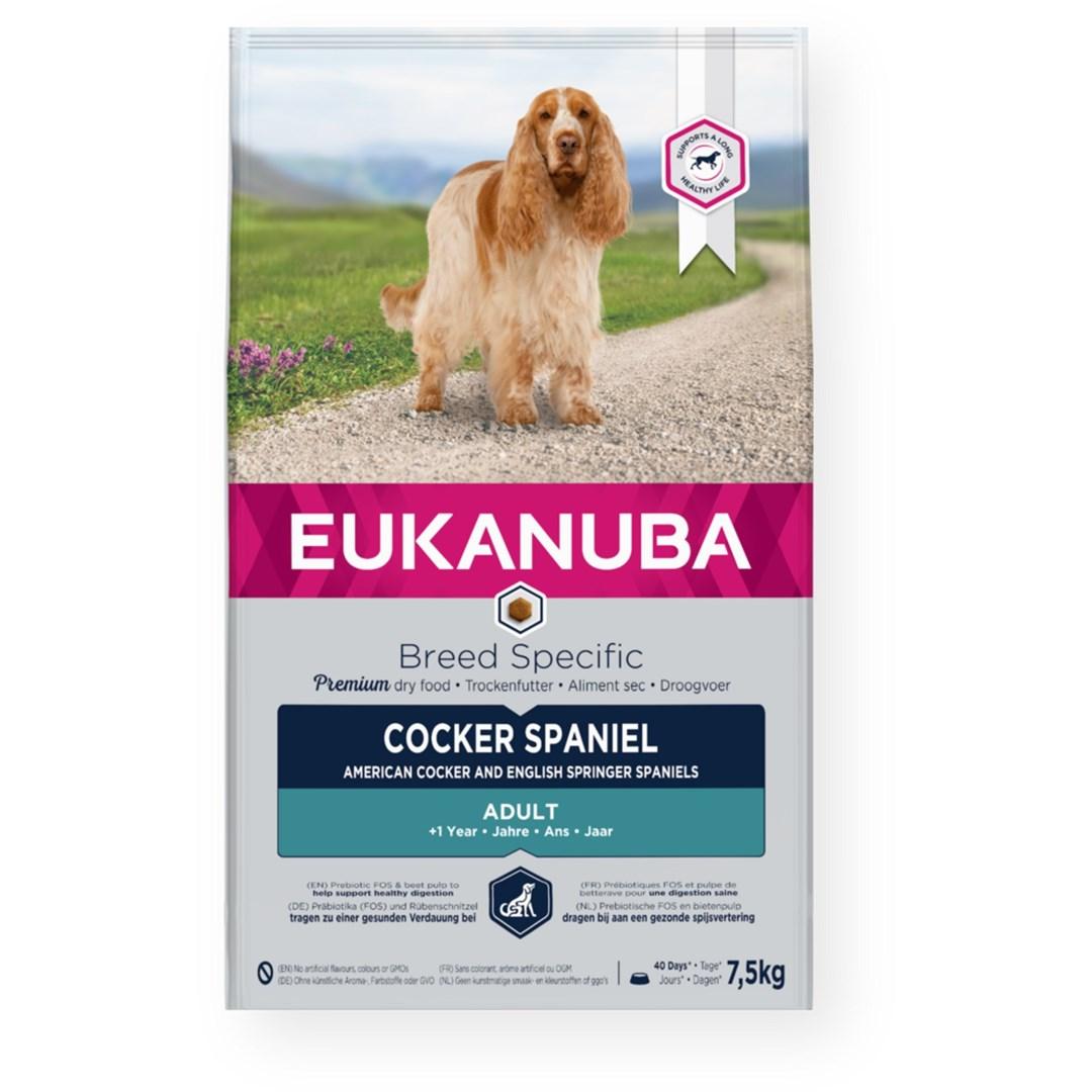 Hundefoder EUKANUBA Cocker Spaniel Adult kylling 7,5 kg billede