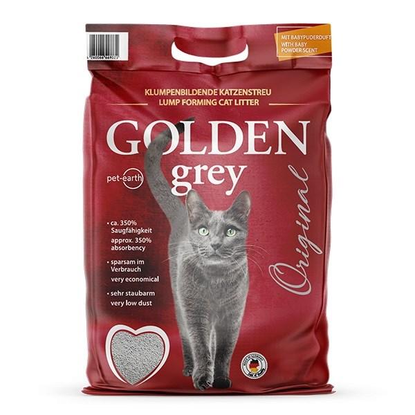 Kattegrus klumpende – Golden Grey Original, bentonit 7 kg billede