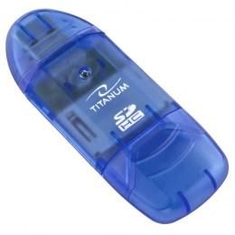 Hukommelseskortlæser USB 2.0 – TITANUM TA101B, blå billede