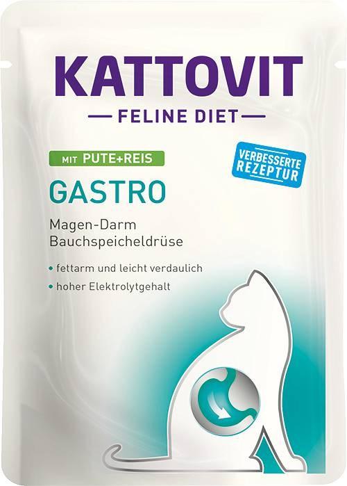 Kattemad vådfoder Kattovit Feline Diet Gastro – kalkun med ris, 85 g billede