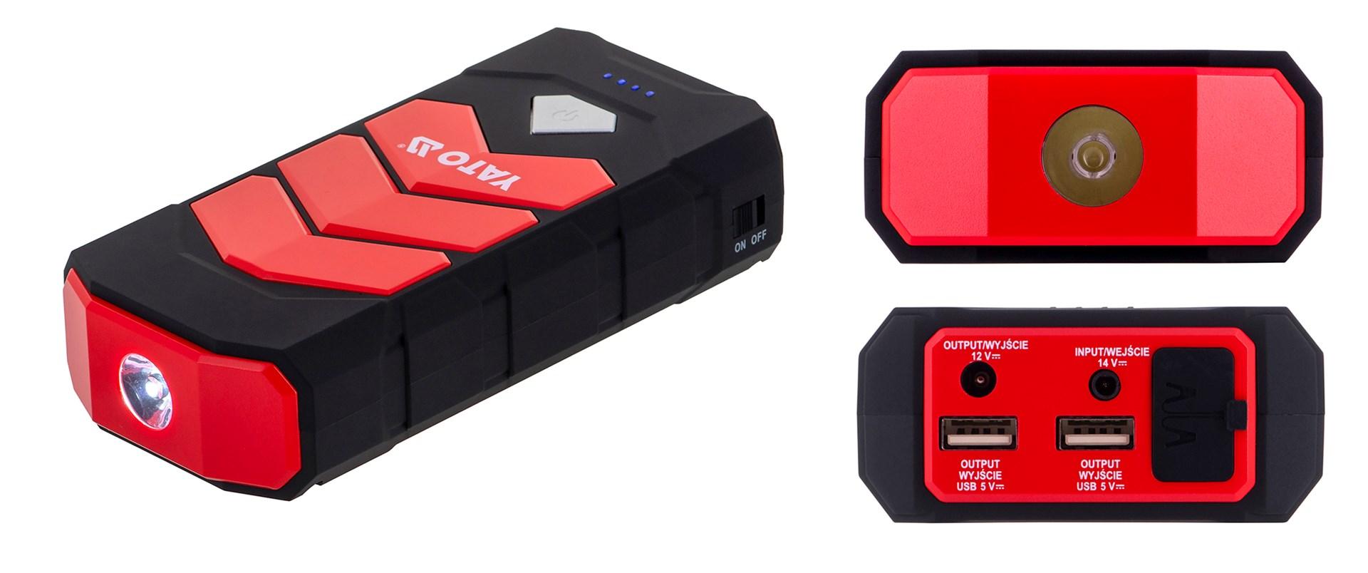 Starthjælper til bil YATO YT-83081 powerbank 9.000 mAh - sort/orange billede