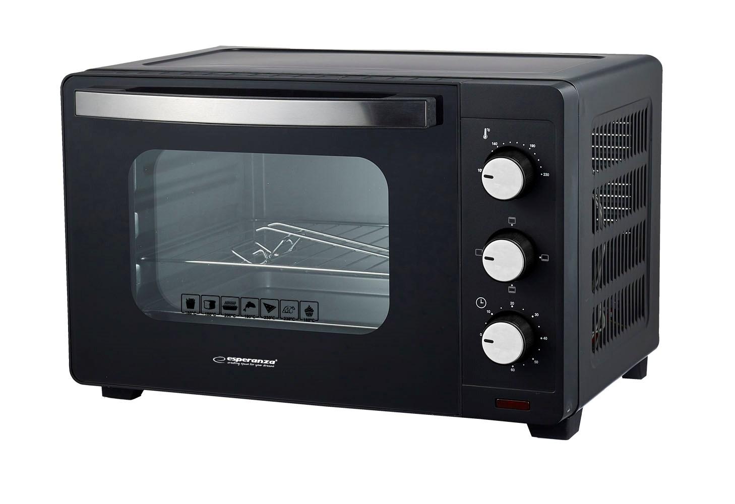 Miniovn 20 l - Esperanza EKO008N, 1.300 W, sort billede